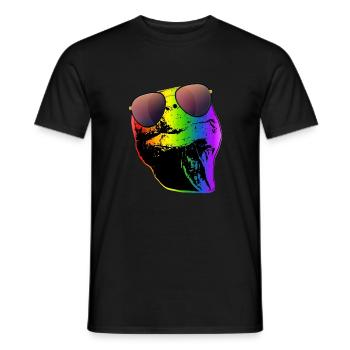 Schildkröte Sonnenbrille Schildkröten Regenbogen - Männer T-Shirt - Schwarz - Vorne - AI Model Male 178 light (178cm)