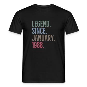 Legende seit Januar 1988 - Männer T-Shirt - Schwarz - Vorne - AI Model Male 178 light (178cm)