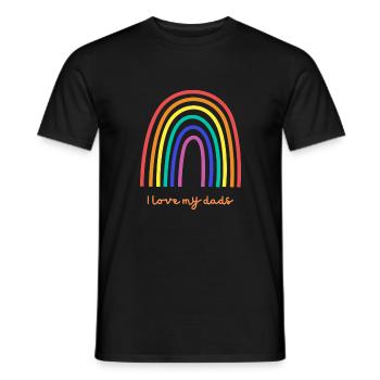 I love my dads - T-shirt homme - noir - Devant - AI Model Male 178 light (178cm)