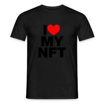 I love my NFT - Men's T-Shirt - black - Front - AI Model Male 178 light (178cm)