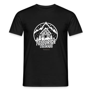 Station de ski de Telluride Colorado - T-shirt homme - noir - Devant - AI Model Male 178 light (178cm)