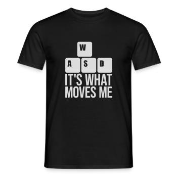 c’est ce qui m’émeut - T-shirt homme - noir - Devant - AI Model Male 178 light (178cm)