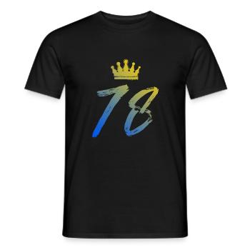 78 Number crown - Men's T-Shirt - black - Front - AI Model Male 178 light (178cm)