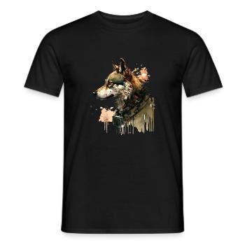 Le pouvoir du loup - T-Shit pour les amoureux des animaux - T-shirt homme - noir - Devant - AI Model Male 178 light (178cm)