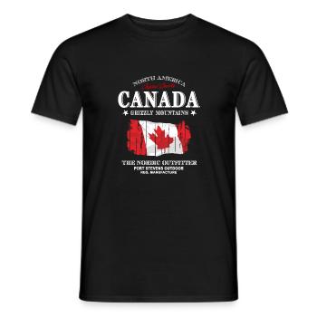 Kanada - Maple Leaf - Canada - Männer T-Shirt - Schwarz - Vorne - AI Model Male 178 light (178cm)