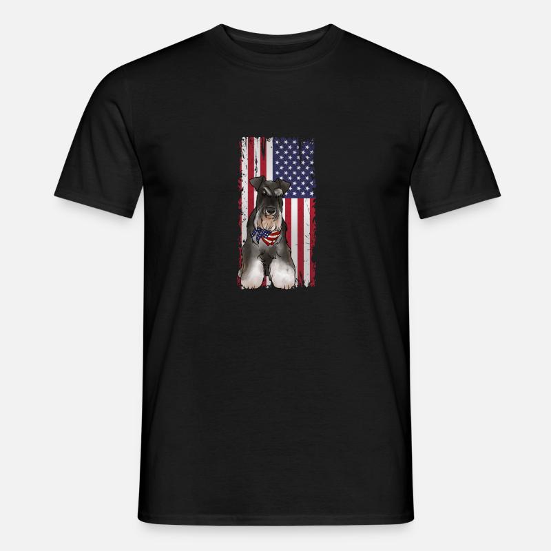 Zwergschnauzer - Männer T-Shirt - Schwarz