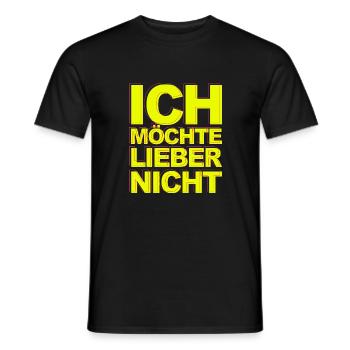 Bartleby the Schreiber - Ich möchte lieber nicht - Männer T-Shirt - Schwarz - Vorne - AI Model Male 178 light (178cm)