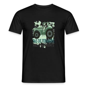 Pas de fermiers Pas d'aliments - T-shirt homme - noir - Devant - AI Model Male 178 light (178cm)