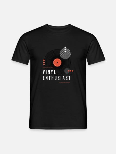 Vinyl Enthusiast - Men's T-Shirt - black