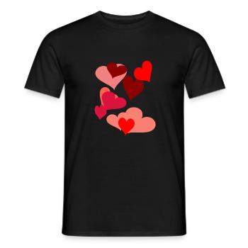 Symbol Herzen Herz Romantik Liebe herzlich - Männer T-Shirt - Schwarz - Vorne - AI Model Male 178 light (178cm)