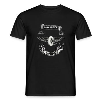 Born To Ride MC Wings Design - Men's T-Shirt - black - Front - AI Model Male 178 light (178cm)
