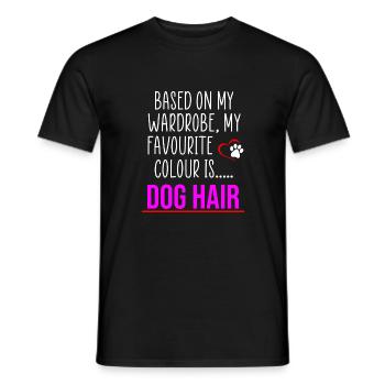 Funny dog hair quote - Men's T-Shirt - black - Front - AI Model Male 178 light (178cm)