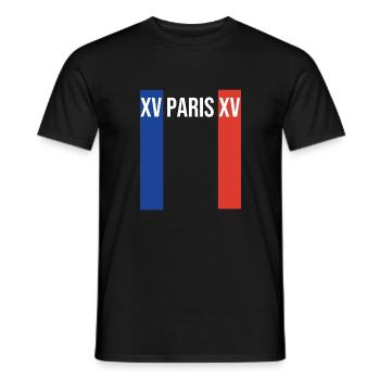 15. Arronidissement of Paris (XVe) - Men's T-Shirt - black - Front - AI Model Male 178 light (178cm)