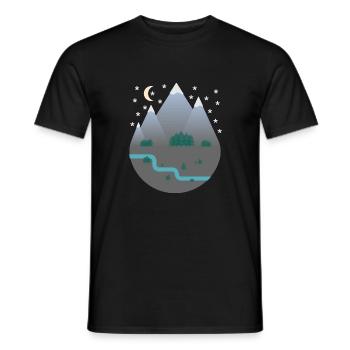 Geo Art - Männer T-Shirt - Schwarz - Vorne - AI Model Male 178 light (178cm)