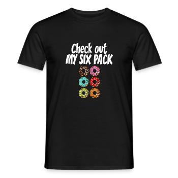 Funny Donut Vintage For Men Women Doughnut Lover - Men's T-Shirt - black - Front - AI Model Male 178 light (178cm)