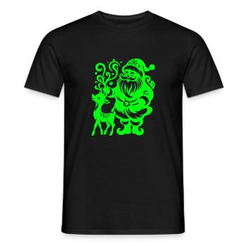 Weihnachten Weihnachtsmann Weihnachtsmann ungezogene Feiertage Winter - Männer T-Shirt - Schwarz - Vorne - AI Model Male 178 light (178cm)