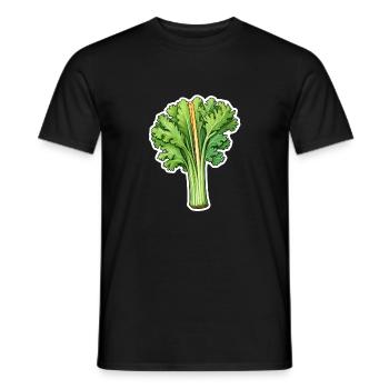 Céleri ou céleri - T-shirt homme - noir - Devant - AI Model Male 178 light (178cm)