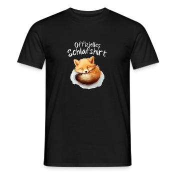 Schlafshirt - Männer T-Shirt - Schwarz - Vorne - AI Model Male 178 light (178cm)