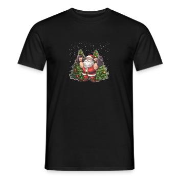 Christmas Gym - Men's T-Shirt - black - Front - AI Model Male 178 light (178cm)
