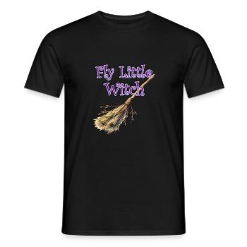 Fly Little Witch - Men's T-Shirt - black - Front - AI Model Male 178 light (178cm)