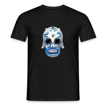 skull 2 - Men's T-Shirt - black - Front - AI Model Male 178 light (178cm)