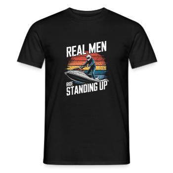 Adrénaline sur l’eau - T-shirt homme - noir - Devant - AI Model Male 178 light (178cm)
