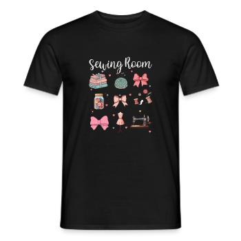 Sewing Room – Creative Sewing and Needlework - Men's T-Shirt - black - Front - AI Model Male 178 light (178cm)