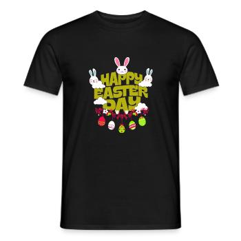 Joyeuse Pâques - T-shirt homme - noir - Devant - AI Model Male 178 light (178cm)