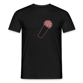 Microphone - Men's T-Shirt - black - Front - AI Model Male 178 light (178cm)