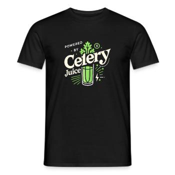 Powered by Selleriesaft - Männer T-Shirt - Schwarz - Vorne - AI Model Male 178 light (178cm)