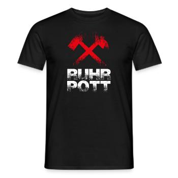RUHRPOTT 02 - Männer T-Shirt - Schwarz - Vorne - AI Model Male 178 light (178cm)
