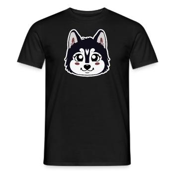 Sweet Husky Dog Dog Lover chiot - T-shirt homme - noir - Devant - AI Model Male 178 light (178cm)