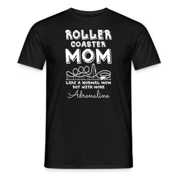 Roller Coaster Mom - Men's T-Shirt - black - Front - AI Model Male 178 light (178cm)