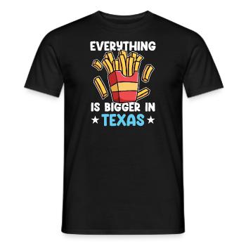 Des frites texanes conçues pour les fiers Texans - T-shirt homme - noir - Devant - AI Model Male 178 light (178cm)
