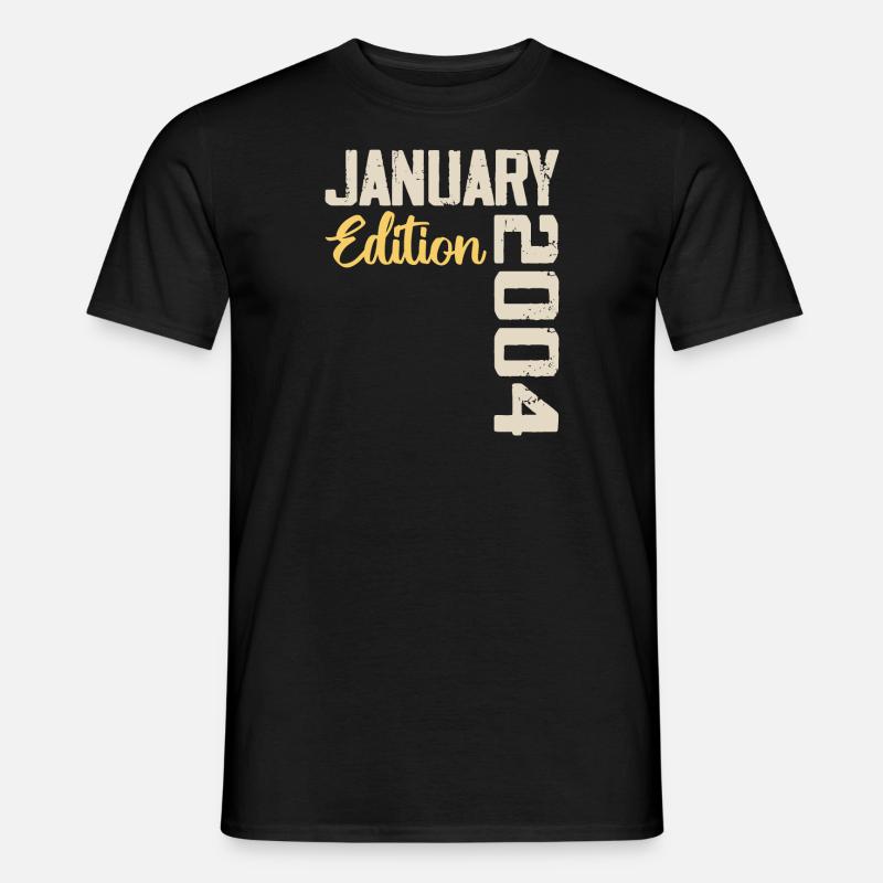 Geburtstagsgeschenk geboren im Januar 2004 - 2004 - Männer T-Shirt - Schwarz