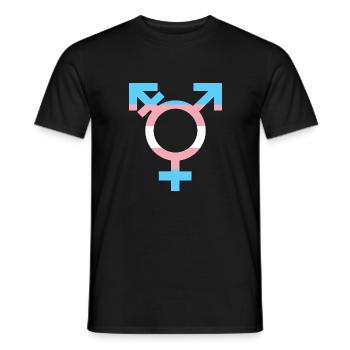transgender symbol - Men's T-Shirt - black - Front - AI Model Male 178 light (178cm)