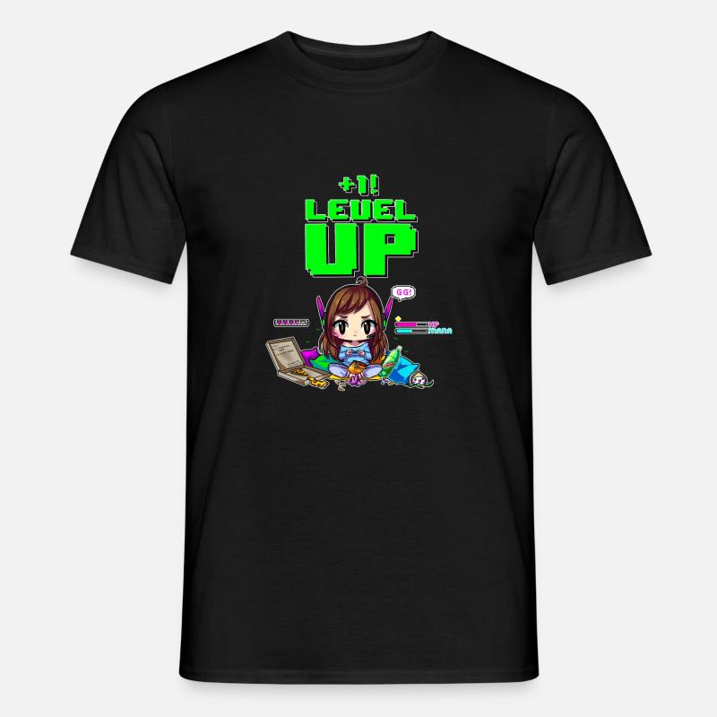dva Stufe nach oben - Männer T-Shirt - Schwarz