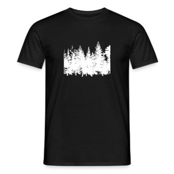 Wald Umriss - Männer T-Shirt - Schwarz - Vorne - AI Model Male 178 light (178cm)