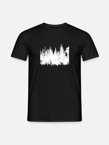 Forest Outline - Men's T-Shirt - black