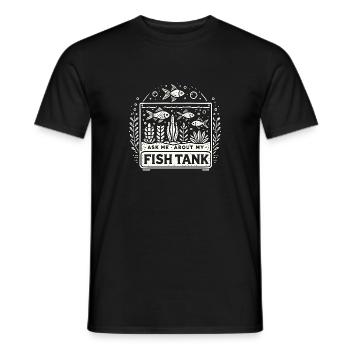 Fragen Sie mich nach meinem Aquarium - Männer T-Shirt - Schwarz - Vorne - AI Model Male 178 light (178cm)