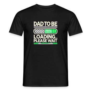 Papa wird geladen Bitte warten - Männer T-Shirt - Schwarz - Vorne - AI Model Male 178 light (178cm)