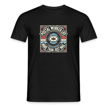 Das Leben eines Postangestellten ist mehr als nur - Männer T-Shirt - Schwarz - Vorne - AI Model Male 178 light (178cm)