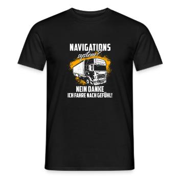 LKW-Fahrer Shirt · Lastwagen · LKW · Fahrer - Männer T-Shirt - Schwarz - Vorne - AI Model Male 178 light (178cm)