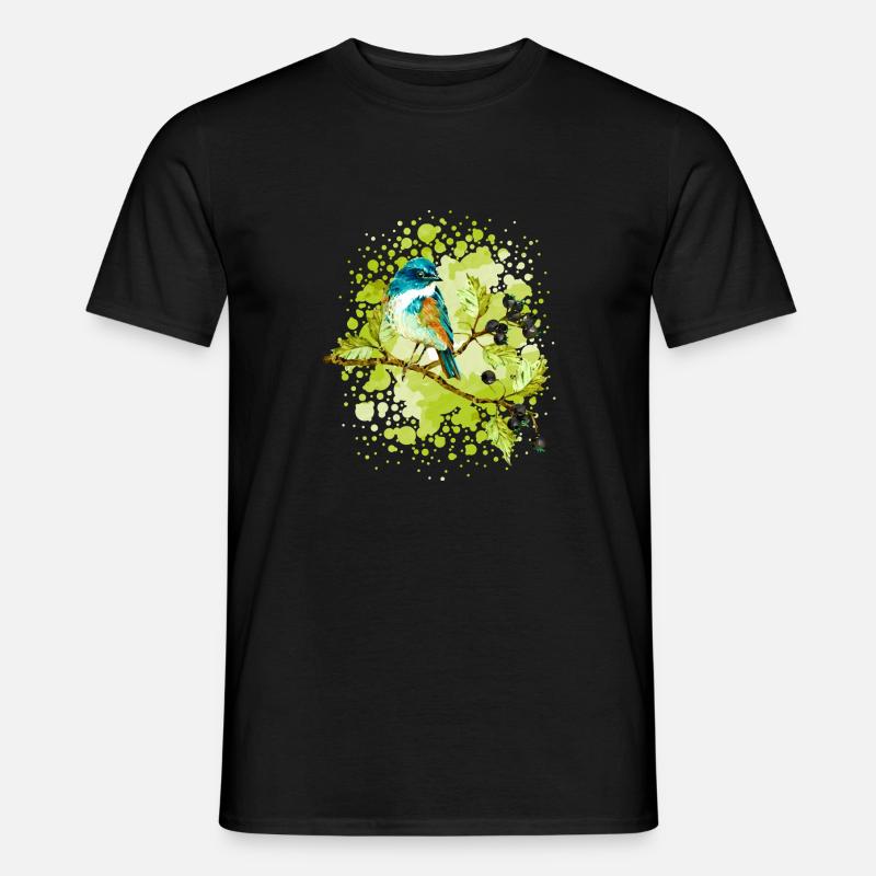 Vogel - Männer T-Shirt - Schwarz