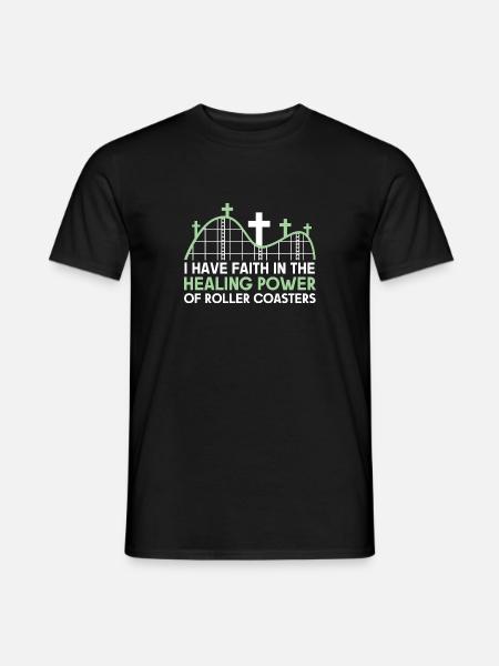 Parc d’attractions Roller Coaster - T-shirt homme - noir