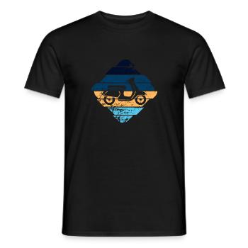 Moped - Männer T-Shirt - Schwarz - Vorne - AI Model Male 178 light (178cm)