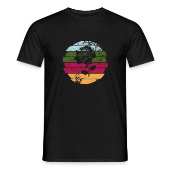 Rose - Männer T-Shirt - Schwarz - Vorne - AI Model Male 178 light (178cm)