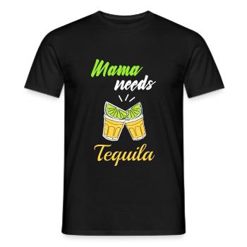 Mama Needs Tequila - Mother's Day Bath Party Mexico - Men's T-Shirt - black - Front - AI Model Male 178 light (178cm)