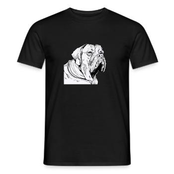 BULDOG Animal Portrait - Men's T-Shirt - black - Front - AI Model Male 178 light (178cm)