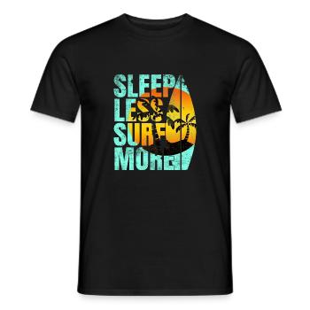 Surfen Surfer Surf Wellenreiten Surfbrett Wellen t - Männer T-Shirt - Schwarz - Vorne - AI Model Male 178 light (178cm)
